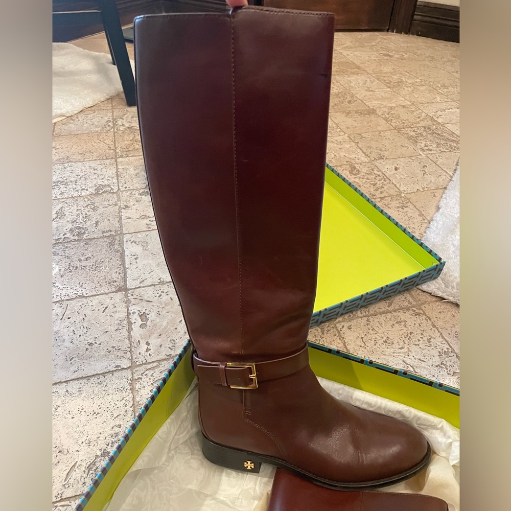 Tory Burch Brooke leather knee high boots